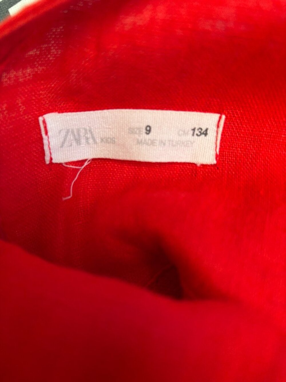 Zara Kids red linen jumpsuit in girls size 9 Excellent Condition - Picture 5 of 5